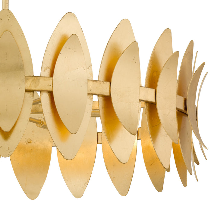 Myhouse Lighting Quoizel - HAY2837GFL - Six Light Pendant - Hayley - Gold Leaf