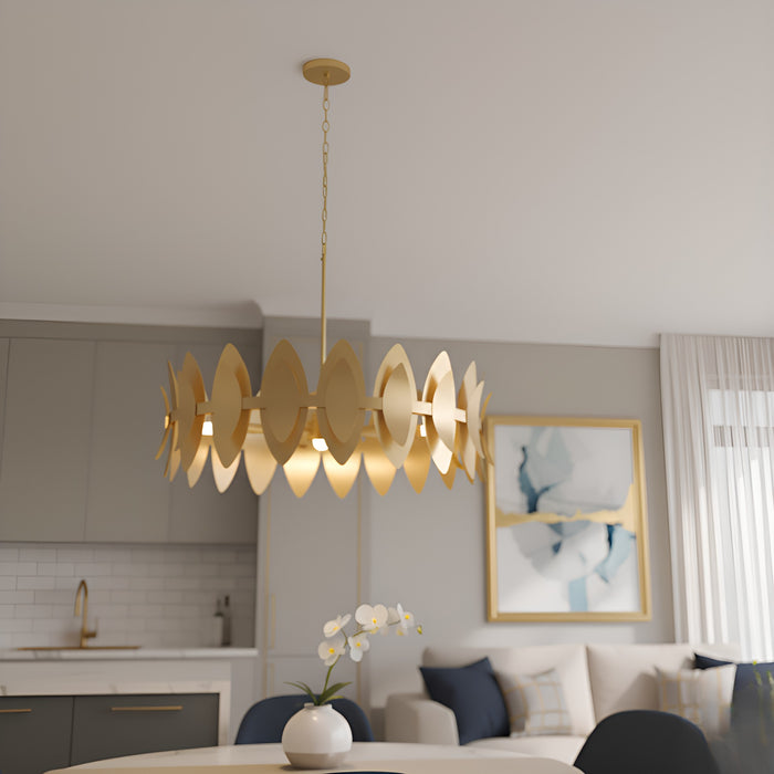 Myhouse Lighting Quoizel - HAY2837GFL - Six Light Pendant - Hayley - Gold Leaf