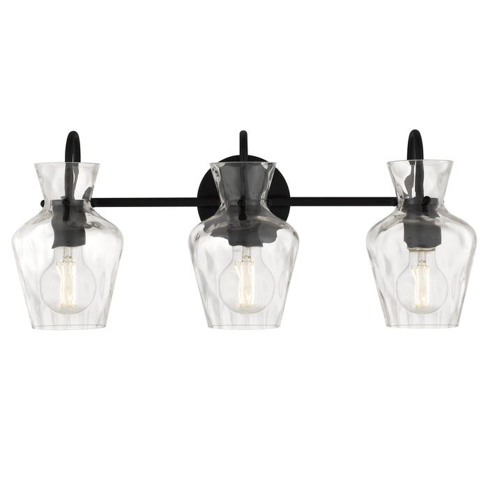 Myhouse Lighting Quoizel - HLL8622MBK - Three Light Vanity - Hollis - Matte Black