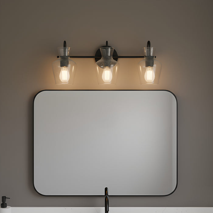 Myhouse Lighting Quoizel - HLL8622MBK - Three Light Vanity - Hollis - Matte Black