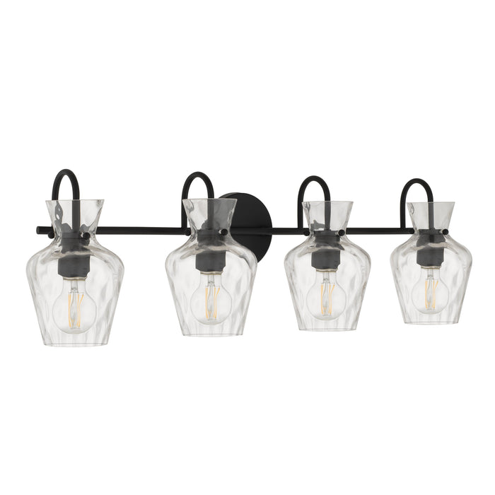 Myhouse Lighting Quoizel - HLL8630MBK - Four Light Vanity - Hollis - Matte Black