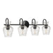 Myhouse Lighting Quoizel - HLL8630MBK - Four Light Vanity - Hollis - Matte Black