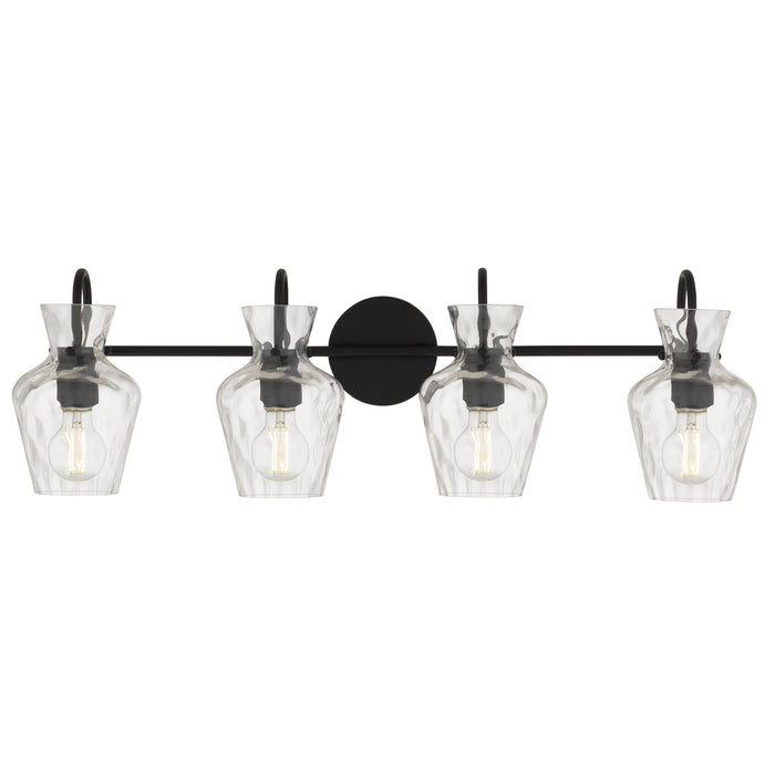 Myhouse Lighting Quoizel - HLL8630MBK - Four Light Vanity - Hollis - Matte Black