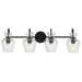 Myhouse Lighting Quoizel - HLL8630MBK - Four Light Vanity - Hollis - Matte Black