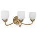 Myhouse Lighting Quoizel - JACO8624BGD - Three Light Vanity - Jacobs - Bronze Gold