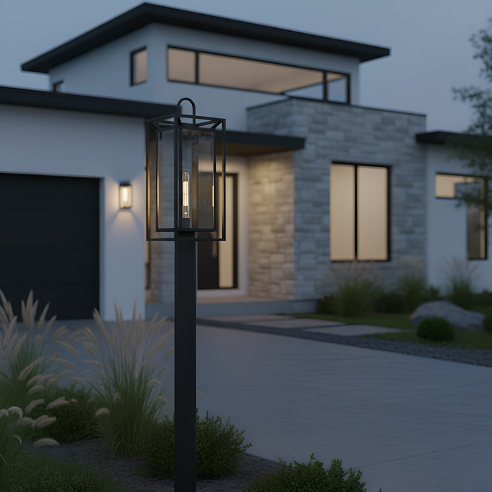 Myhouse Lighting Quoizel - JAY9009MBK - One Light Outdoor Post Lantern - Jayce - Matte Black