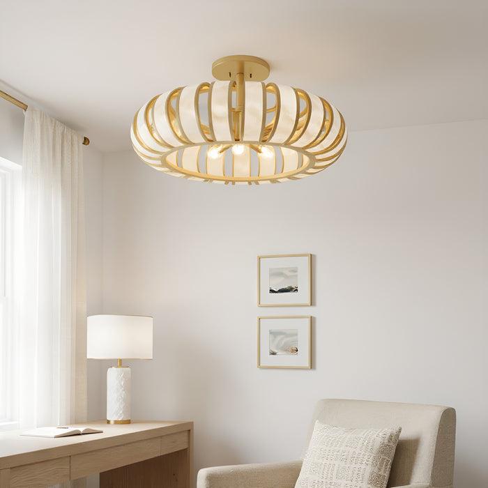 Myhouse Lighting Quoizel - KNIG1722SGD - Five Light Semi-Flush Mount - Knight - Soft Gold