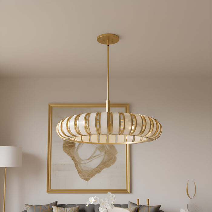 Myhouse Lighting Quoizel - KNIG2830SGD - Six Light Pendant - Knight - Soft Gold