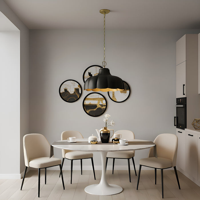 Myhouse Lighting Quoizel - LEA2820MBK - Four Light Pendant - Leanne - Matte Black