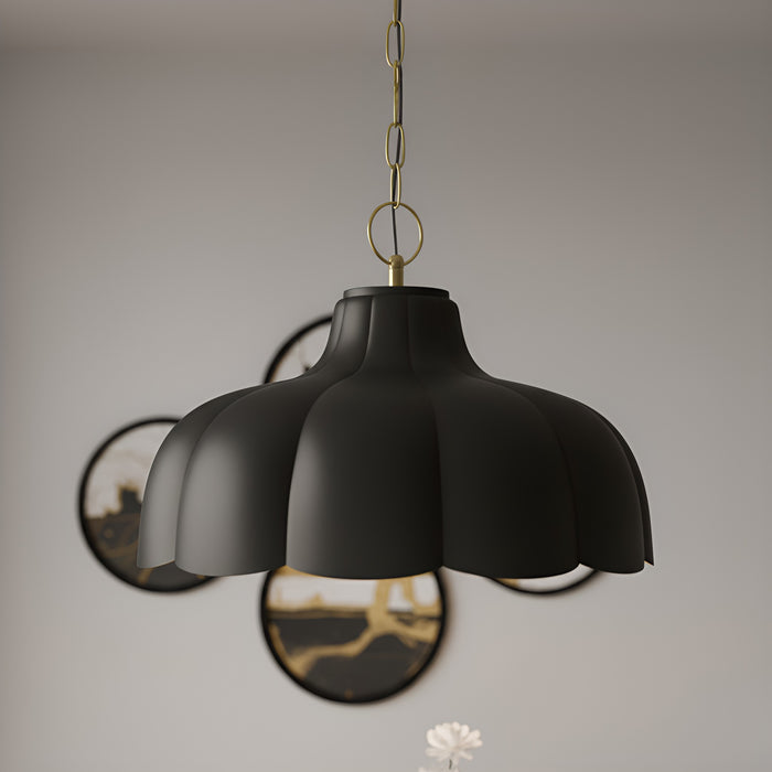 Myhouse Lighting Quoizel - LEA2820MBK - Four Light Pendant - Leanne - Matte Black