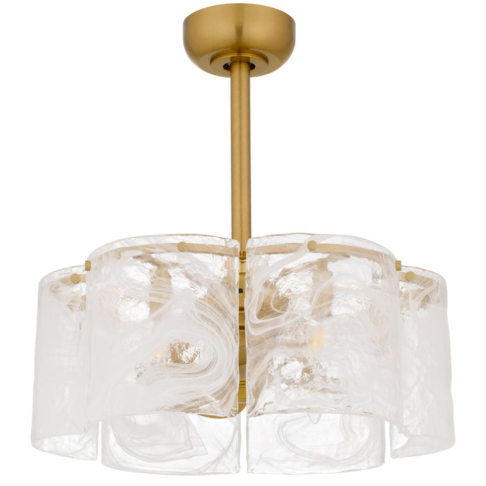 Myhouse Lighting Quoizel - MAI3122BRG - Six Light Ceiling Fan Light - Maisie - Brushed Gold