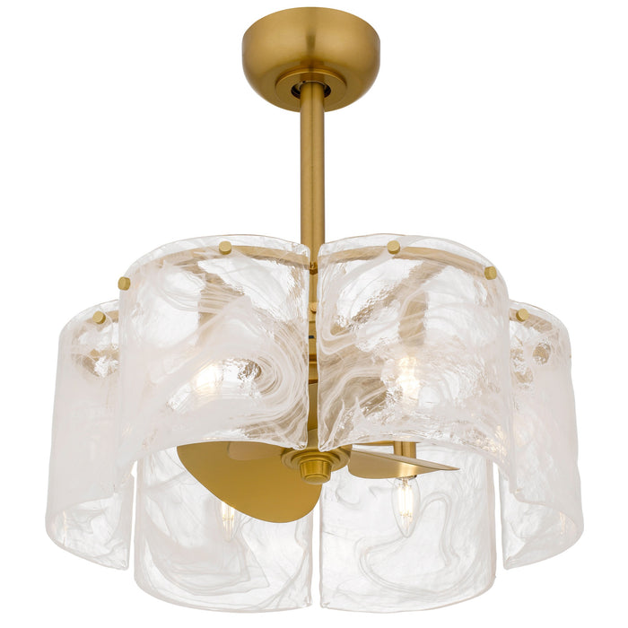 Myhouse Lighting Quoizel - MAI3122BRG - Six Light Ceiling Fan Light - Maisie - Brushed Gold