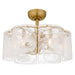 Myhouse Lighting Quoizel - MAI3122BRG - Six Light Ceiling Fan Light - Maisie - Brushed Gold