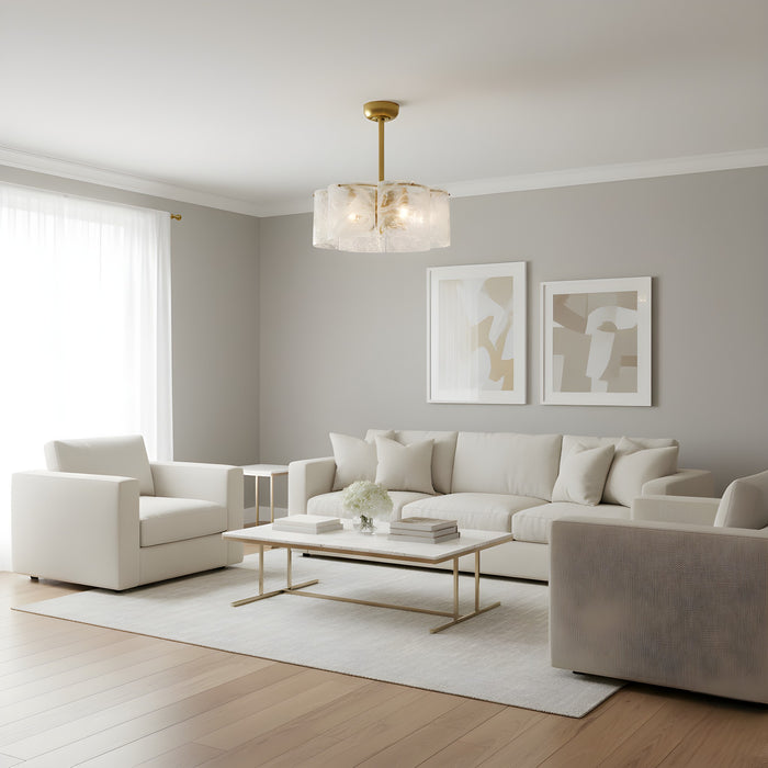 Myhouse Lighting Quoizel - MAI3122BRG - Six Light Ceiling Fan Light - Maisie - Brushed Gold