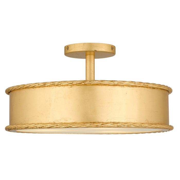 Myhouse Lighting Quoizel - MARA1616GFL - Three Light Semi-Flush Mount - Mara - Gold Leaf