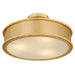 Myhouse Lighting Quoizel - MARA1616GFL - Three Light Semi-Flush Mount - Mara - Gold Leaf