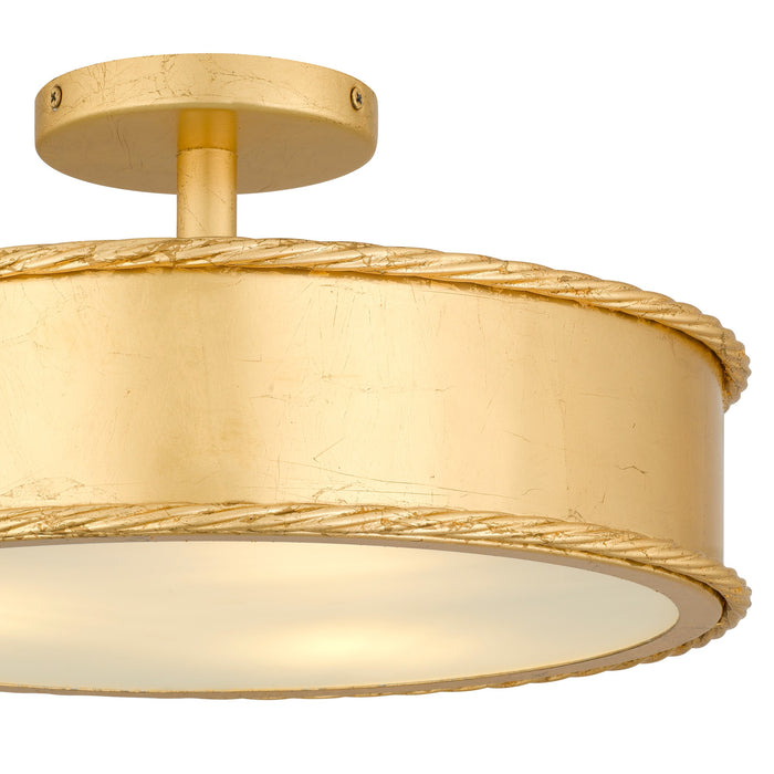 Myhouse Lighting Quoizel - MARA1616GFL - Three Light Semi-Flush Mount - Mara - Gold Leaf