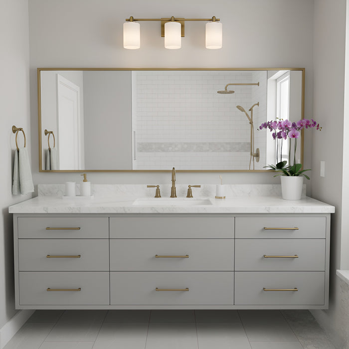 Myhouse Lighting Quoizel - MORR8624WS - Three Light Vanity - Morris - Weathered Brass