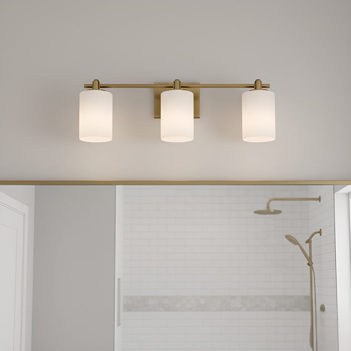 Myhouse Lighting Quoizel - MORR8624WS - Three Light Vanity - Morris - Weathered Brass