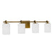 Myhouse Lighting Quoizel - MORR8632WS - Four Light Vanity - Morris - Weathered Brass