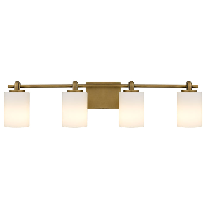 Myhouse Lighting Quoizel - MORR8632WS - Four Light Vanity - Morris - Weathered Brass