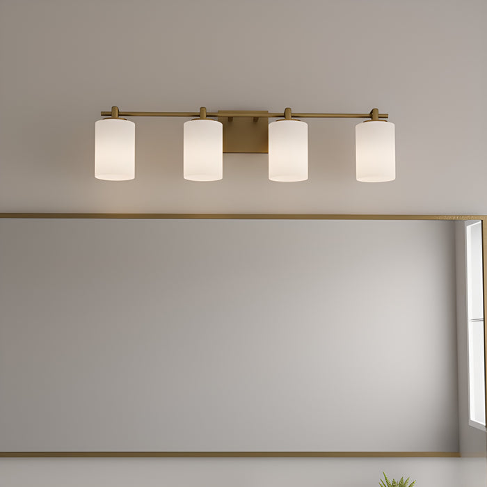 Myhouse Lighting Quoizel - MORR8632WS - Four Light Vanity - Morris - Weathered Brass