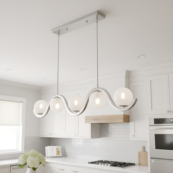 Myhouse Lighting Quoizel - SRI551BN - Five Light Island Pendant - Spherical - Brushed Nickel