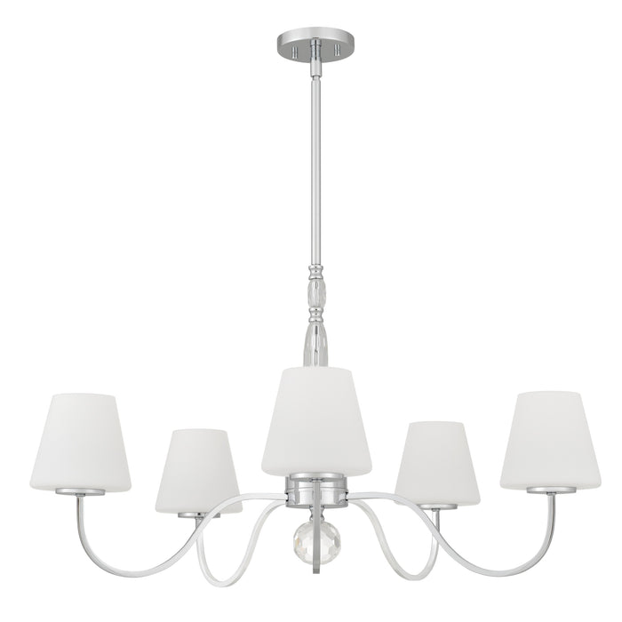 Myhouse Lighting Quoizel - STON5035C - Five Light Chandelier - Stone - Polished Chrome
