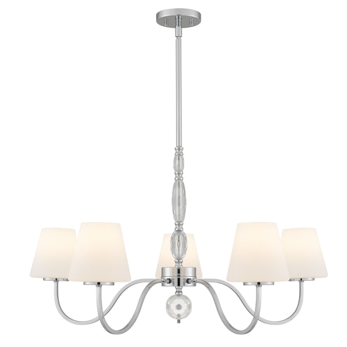 Myhouse Lighting Quoizel - STON5035C - Five Light Chandelier - Stone - Polished Chrome
