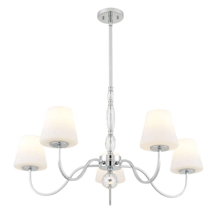 Myhouse Lighting Quoizel - STON5035C - Five Light Chandelier - Stone - Polished Chrome