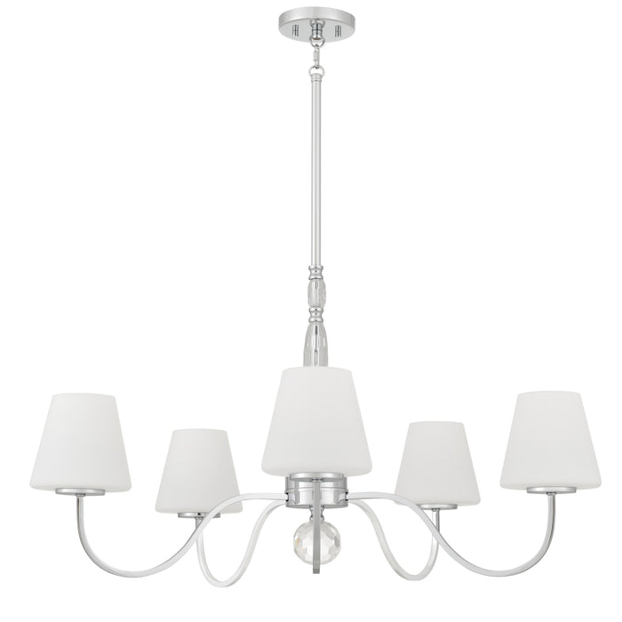 Myhouse Lighting Quoizel - STON5035C - Five Light Chandelier - Stone - Polished Chrome