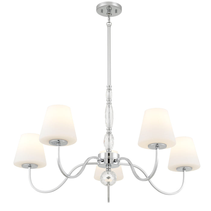 Myhouse Lighting Quoizel - STON5035C - Five Light Chandelier - Stone - Polished Chrome