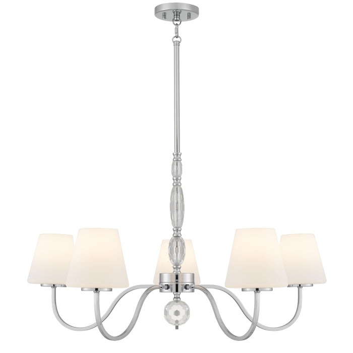 Myhouse Lighting Quoizel - STON5035C - Five Light Chandelier - Stone - Polished Chrome