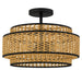 Myhouse Lighting Quoizel - TET1716MBK - Three Light Semi-Flush Mount - Teton - Matte Black