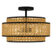 Myhouse Lighting Quoizel - TET1716MBK - Three Light Semi-Flush Mount - Teton - Matte Black