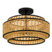 Myhouse Lighting Quoizel - TET1716MBK - Three Light Semi-Flush Mount - Teton - Matte Black