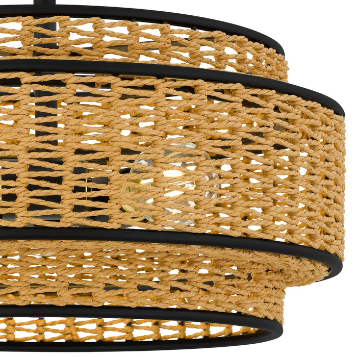 Myhouse Lighting Quoizel - TET1716MBK - Three Light Semi-Flush Mount - Teton - Matte Black