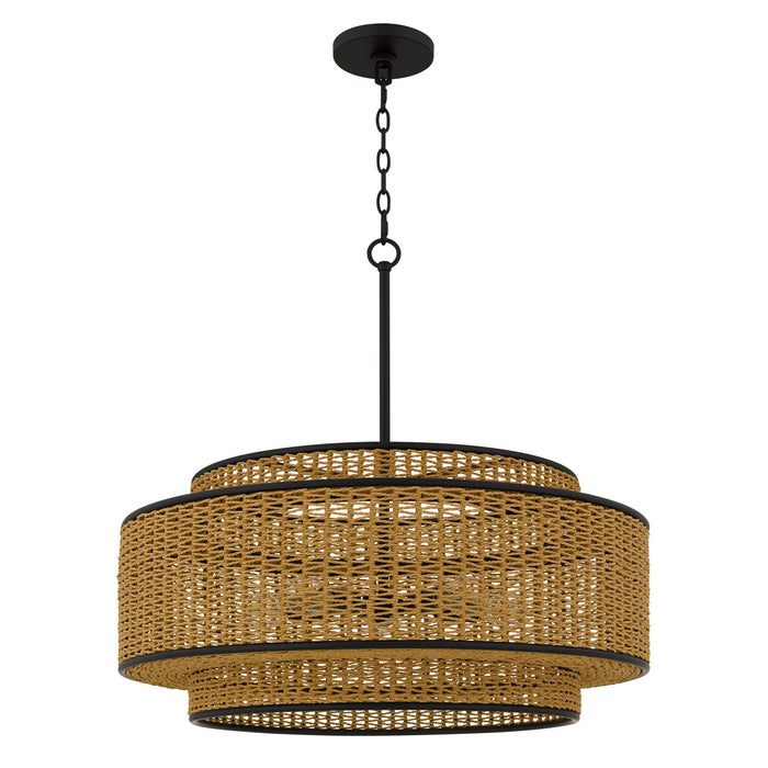 Myhouse Lighting Quoizel - TET2830MBK - Five Light Pendant - Teton - Matte Black