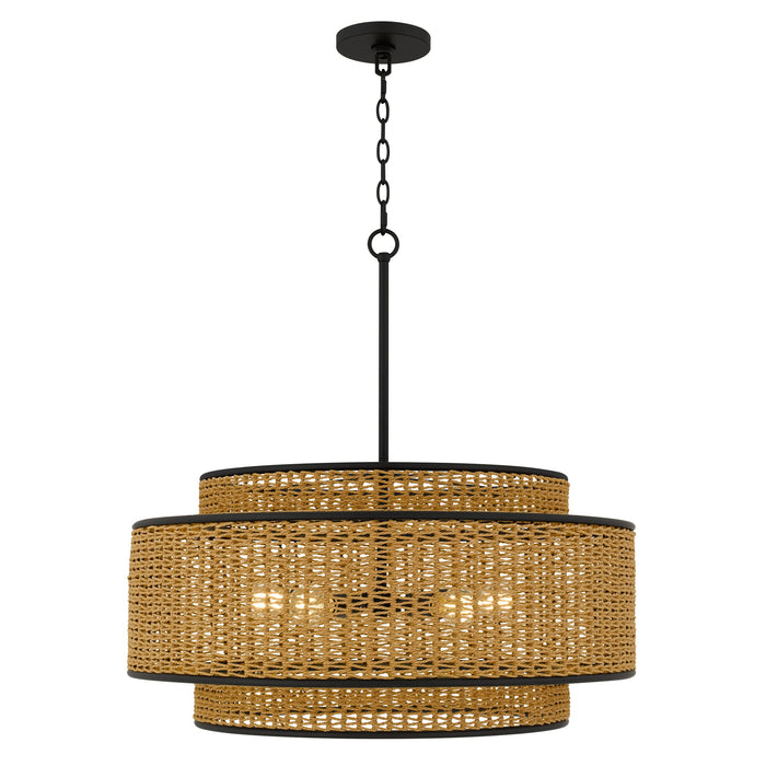 Myhouse Lighting Quoizel - TET2830MBK - Five Light Pendant - Teton - Matte Black