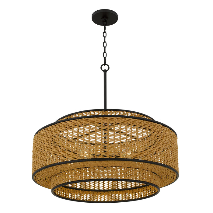 Myhouse Lighting Quoizel - TET2830MBK - Five Light Pendant - Teton - Matte Black
