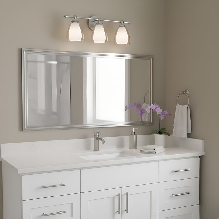 Myhouse Lighting Quoizel - VIV8624BN - Three Light Vanity - Vivienne - Brushed Nickel