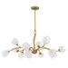 Myhouse Lighting Quoizel - WALK5040PVB - 12 Light Chandelier - Walker - Vintage Brass