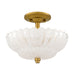 Myhouse Lighting Quoizel - WHP1712BRG - Three Light Semi-Flush Mount - Whitecap - Brushed Gold