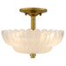 Myhouse Lighting Quoizel - WHP1712BRG - Three Light Semi-Flush Mount - Whitecap - Brushed Gold