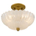 Myhouse Lighting Quoizel - WHP1712BRG - Three Light Semi-Flush Mount - Whitecap - Brushed Gold