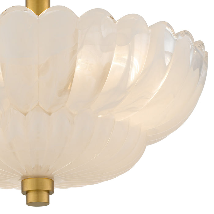 Myhouse Lighting Quoizel - WHP1712BRG - Three Light Semi-Flush Mount - Whitecap - Brushed Gold