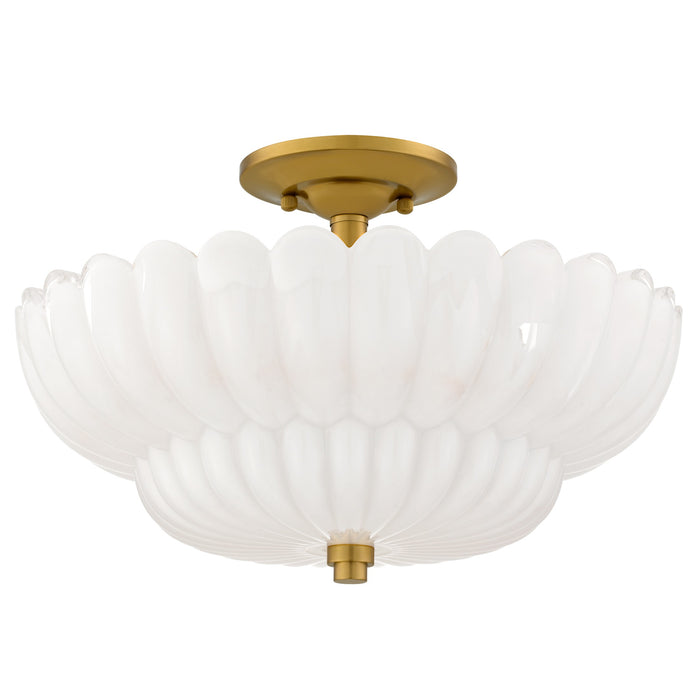 Myhouse Lighting Quoizel - WHP1716BRG - Four Light Semi-Flush Mount - Whitecap - Brushed Gold