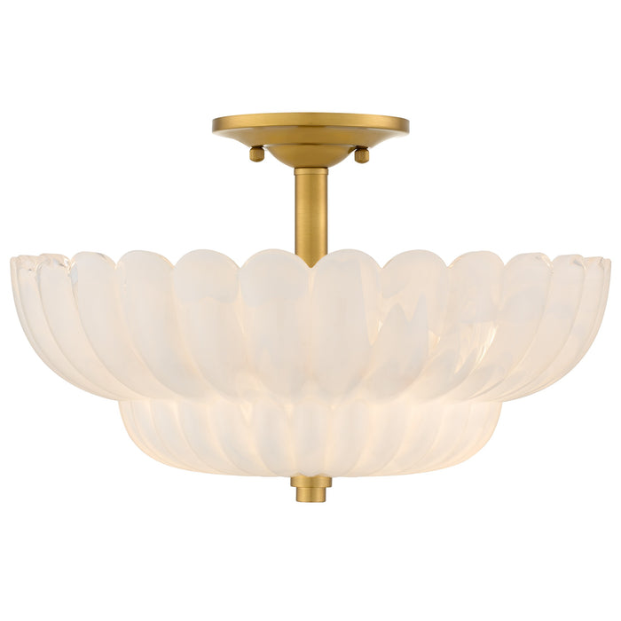 Myhouse Lighting Quoizel - WHP1716BRG - Four Light Semi-Flush Mount - Whitecap - Brushed Gold
