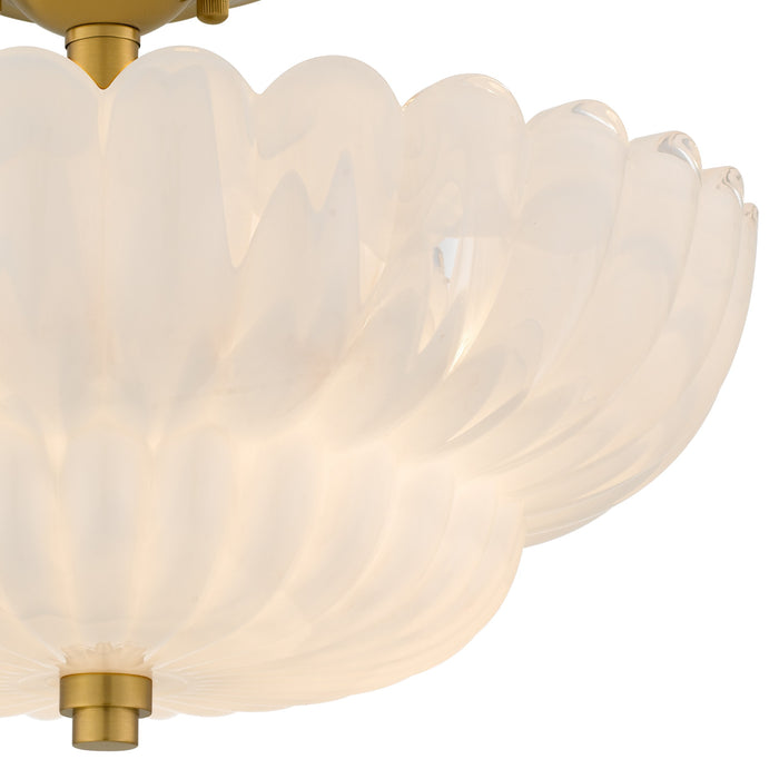 Myhouse Lighting Quoizel - WHP1716BRG - Four Light Semi-Flush Mount - Whitecap - Brushed Gold