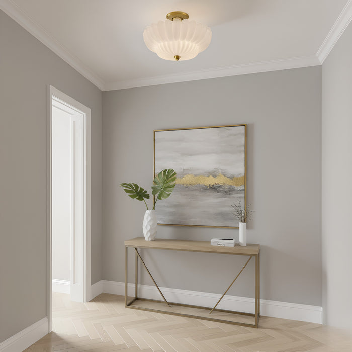 Myhouse Lighting Quoizel - WHP1716BRG - Four Light Semi-Flush Mount - Whitecap - Brushed Gold